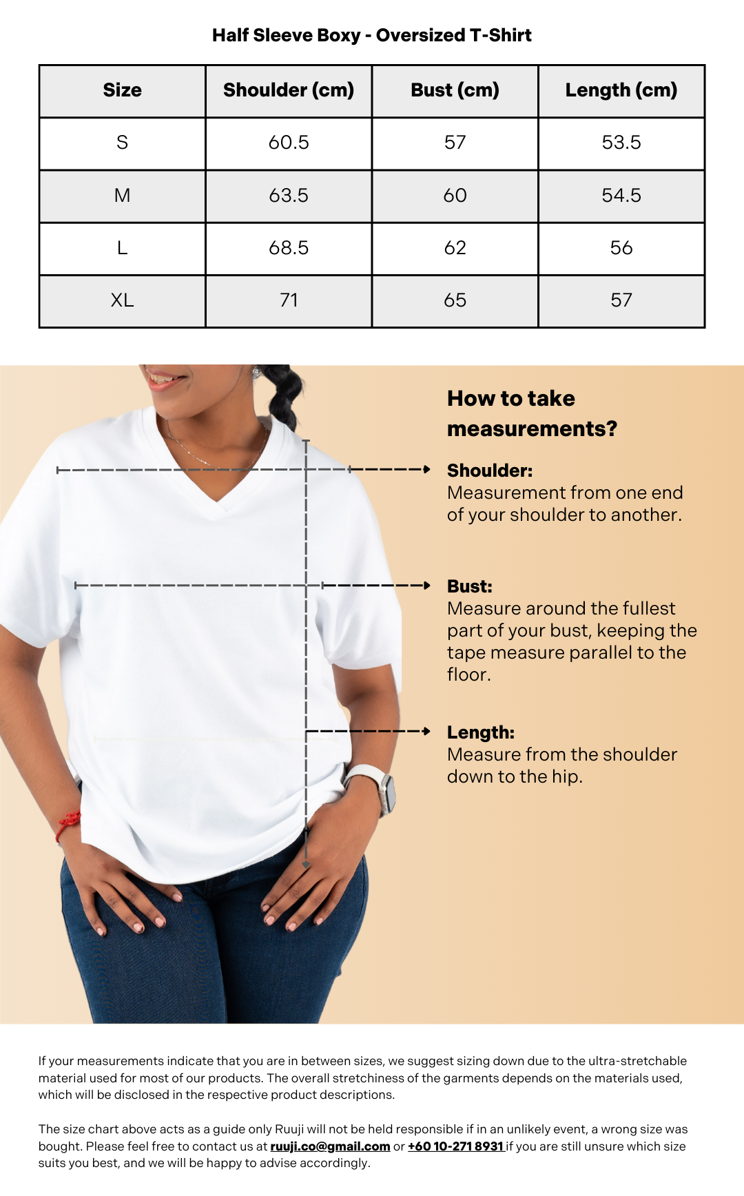 Half Sleeve Boxy - Oversized T-Shirt