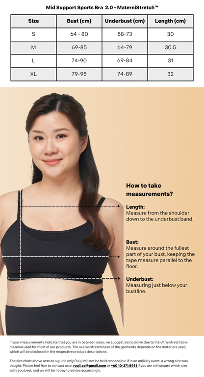 Mid Support Sports Bra 2.0 - MaterniStretch™