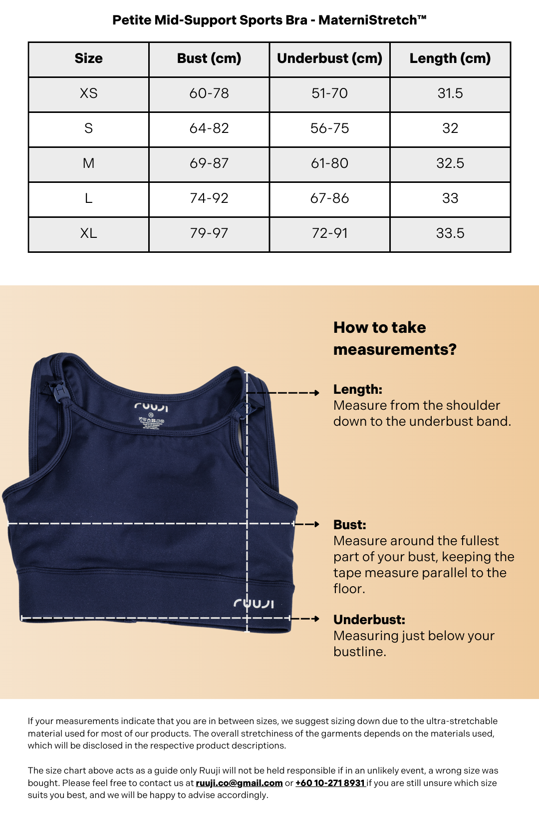Petite Maternity Mid-Support Sports Bra