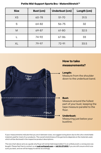 Petite Maternity Mid-Support Sports Bra