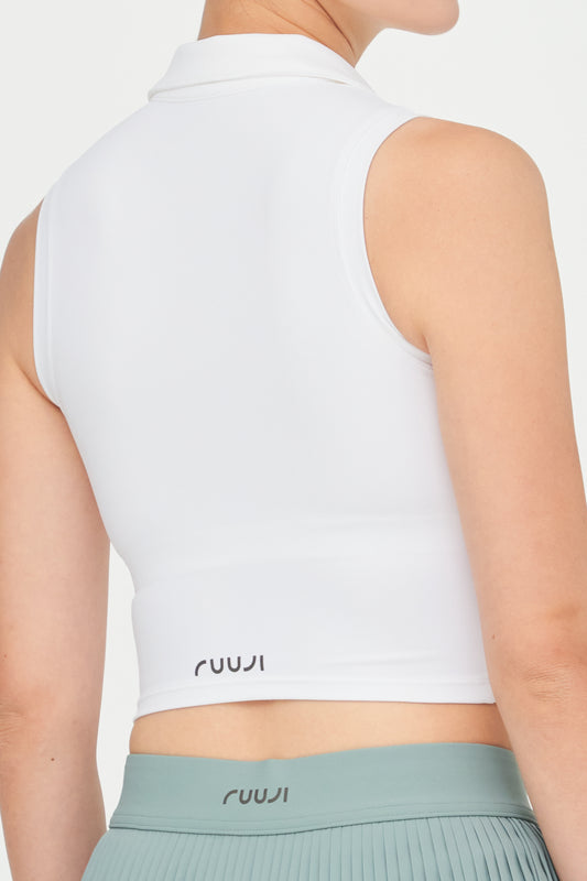 Cropped Polo Padded Top