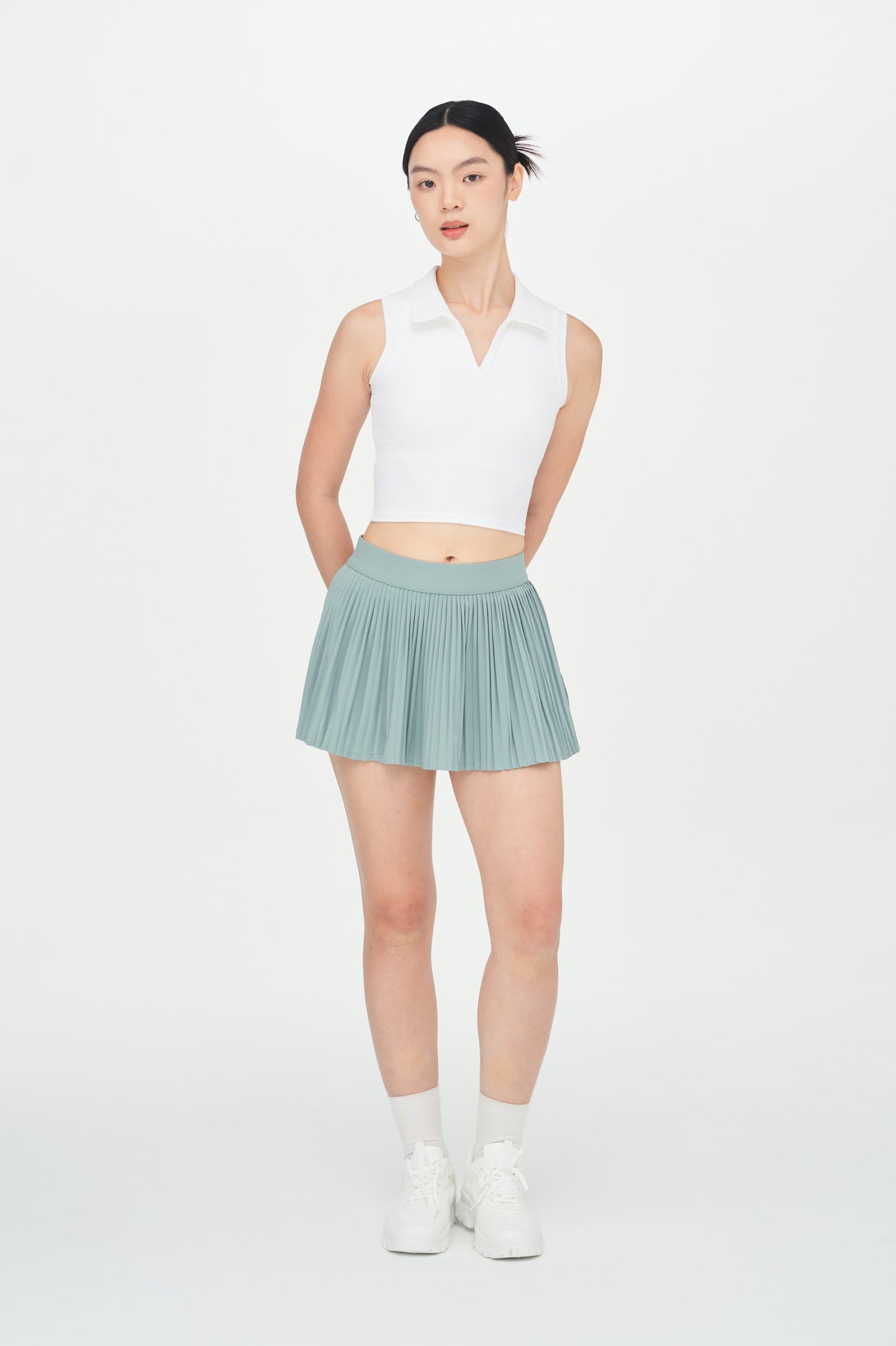 Cropped Polo Padded Top