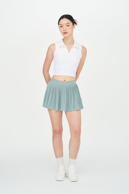 Cropped Polo Padded Top