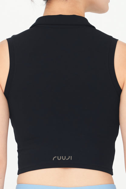 Cropped Polo Padded Top