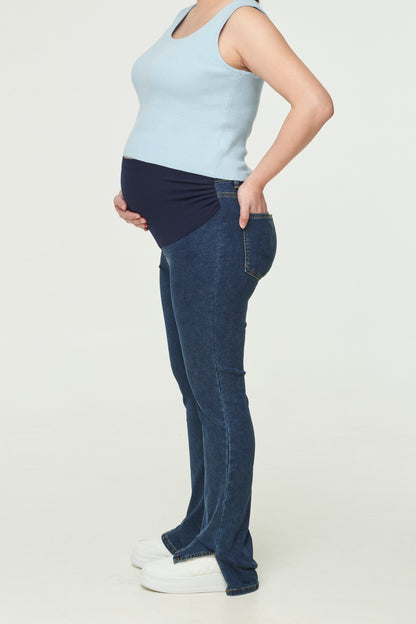 Split-Hem Denim Trousers