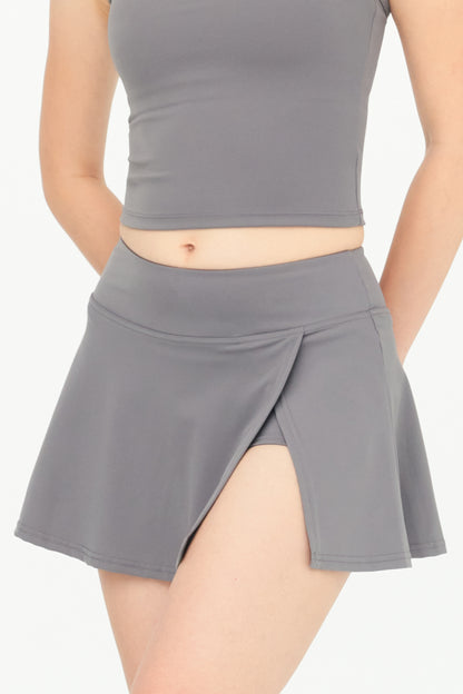 Slit Sculpt Mini Skirt