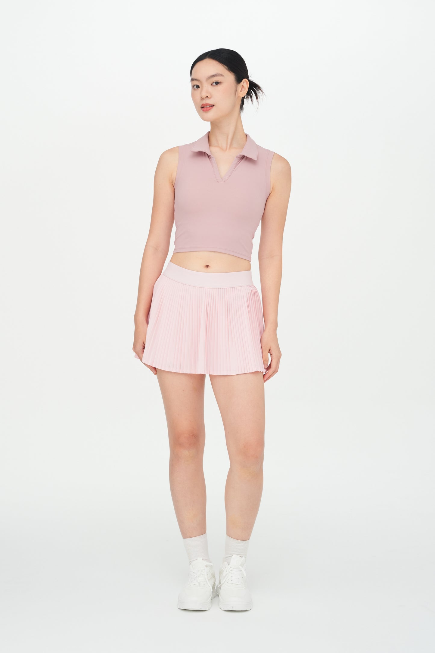 Cropped Polo Padded Top