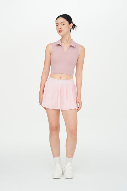 Cropped Polo Padded Top