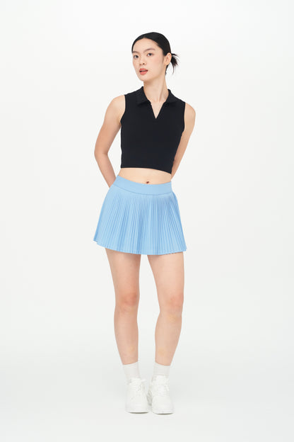 Cropped Polo Padded Top
